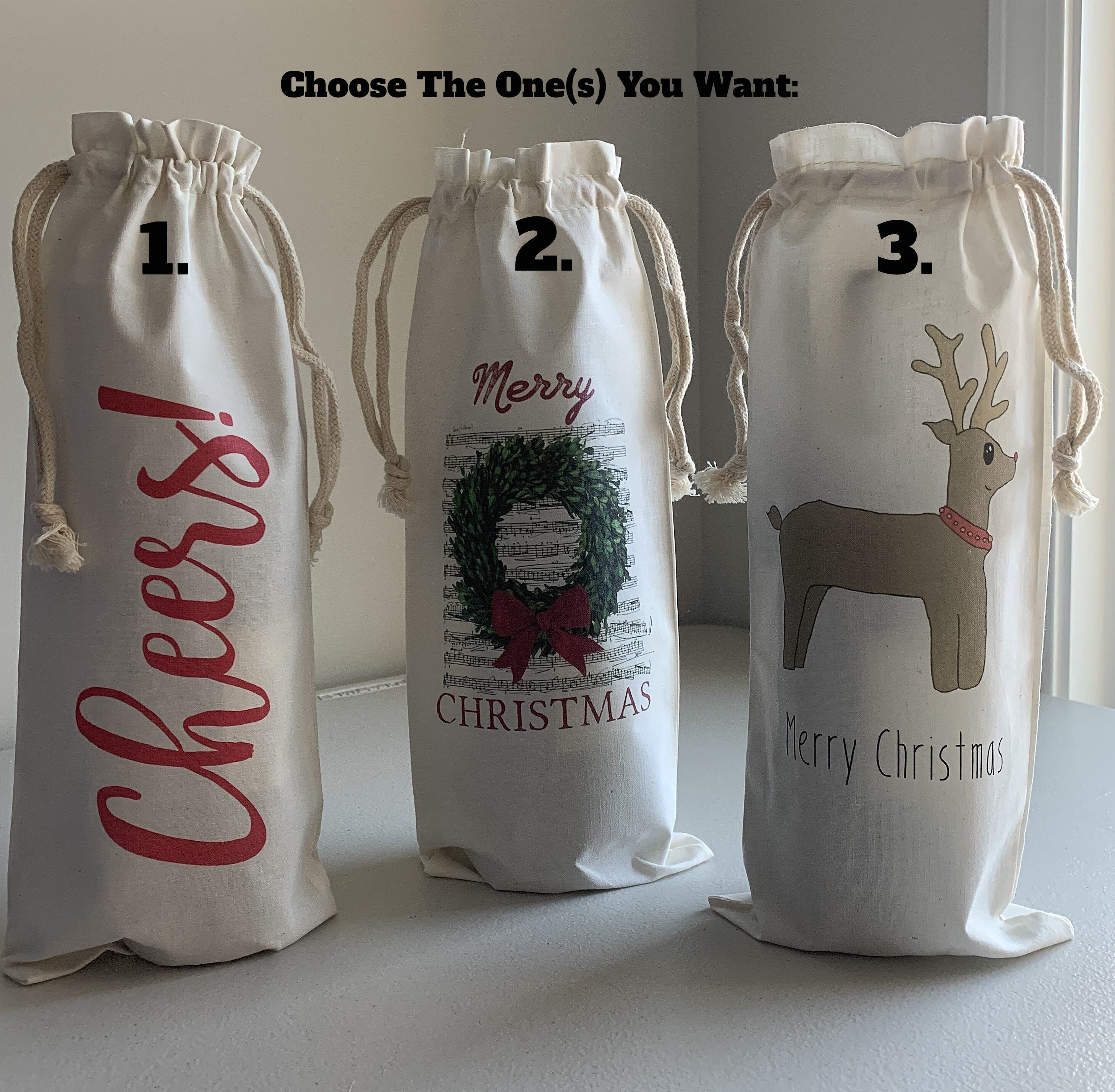 Cheers Funny Wine bags Gift under 30 Holiday wine bag Etsy