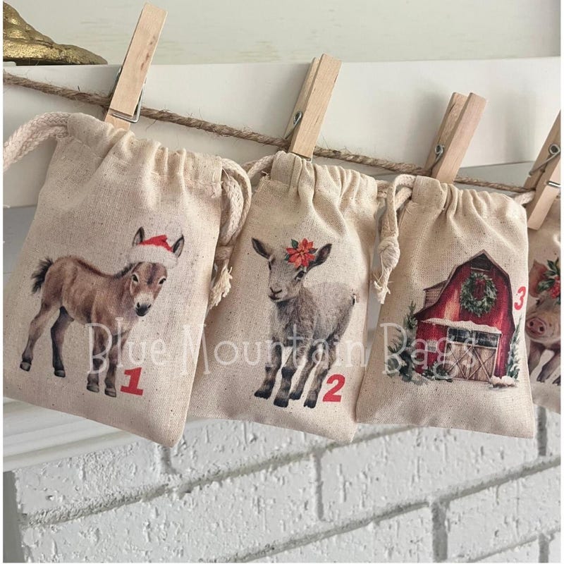 Wooden Animal Advent Set Etsy wooden-animal-advent-set-etsy