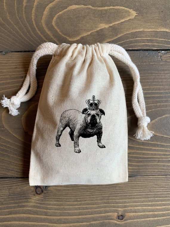 10 3x5, 4x6 or 5x7 French bulldog muslin cotton drawstring bags / pouch - weddings, Christmas, Candy buffets, jewelry pouch, eco friendly Il_570xn