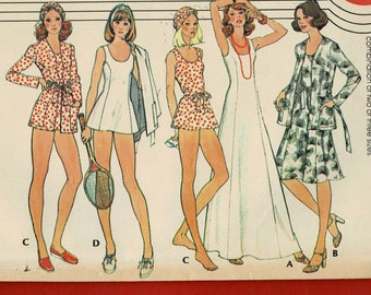 McCall's 5067 1970s Half Size Dress or Tennis Dress Bathing Suit Jacket Turban Sewing Pattern UNCUT Size 20.5-24.5 Bust 43-47 Pounds Thinner