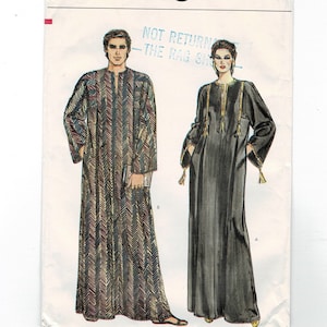 Vogue 8474 Unisex CAFTAN Vintage 1980s Sewing Pattern Cut / Complete
