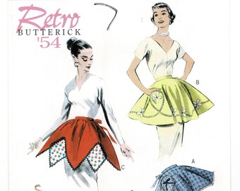 Choice of Apron Sewing Patterns Uncut Simplicity 4692 or Butterick 5435 Retro 1954 Reissue
