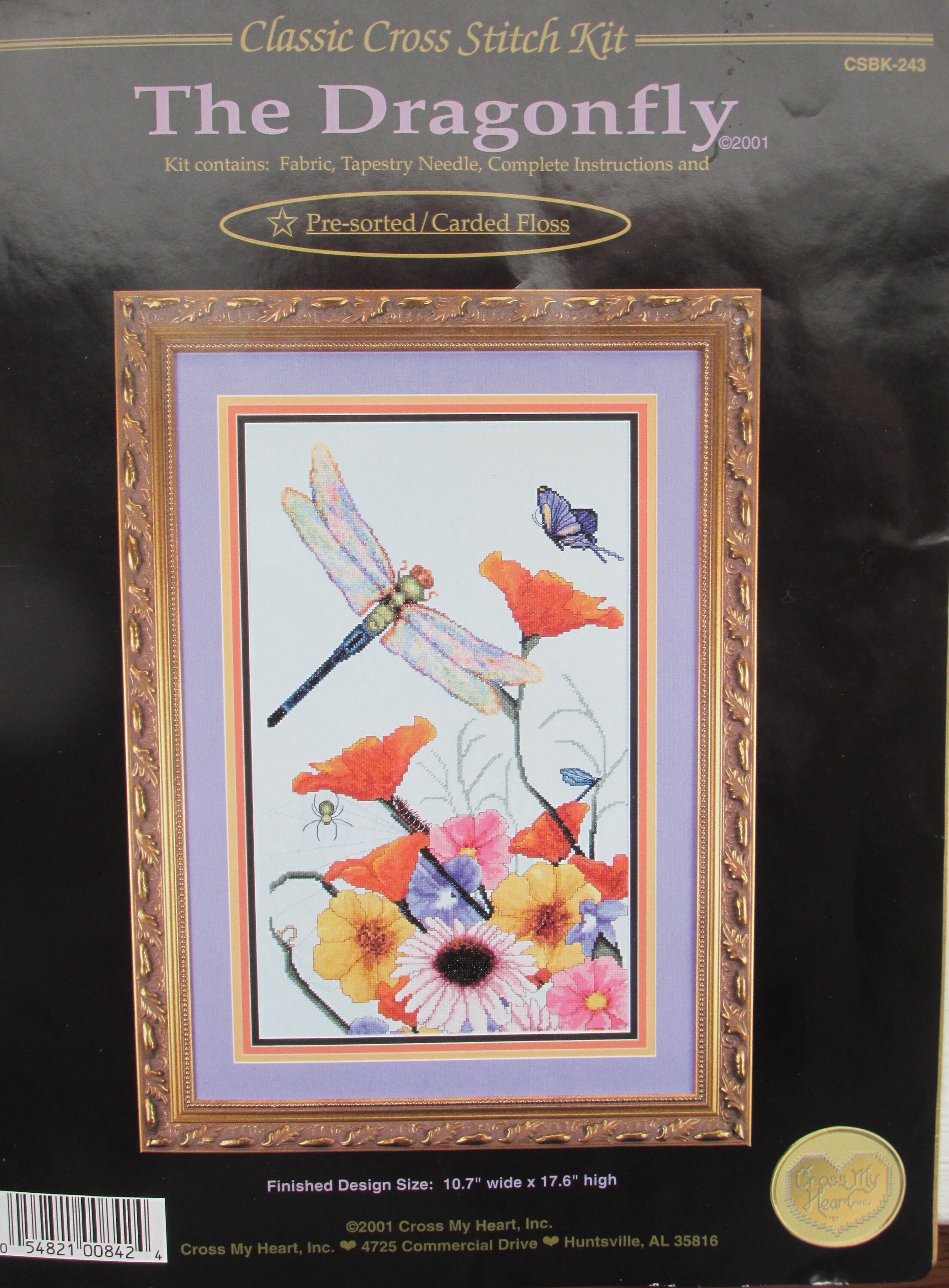 The DRAGONFLY Counted Cross Stitch Kit Cross My Heart CSBK243 Etsy UK