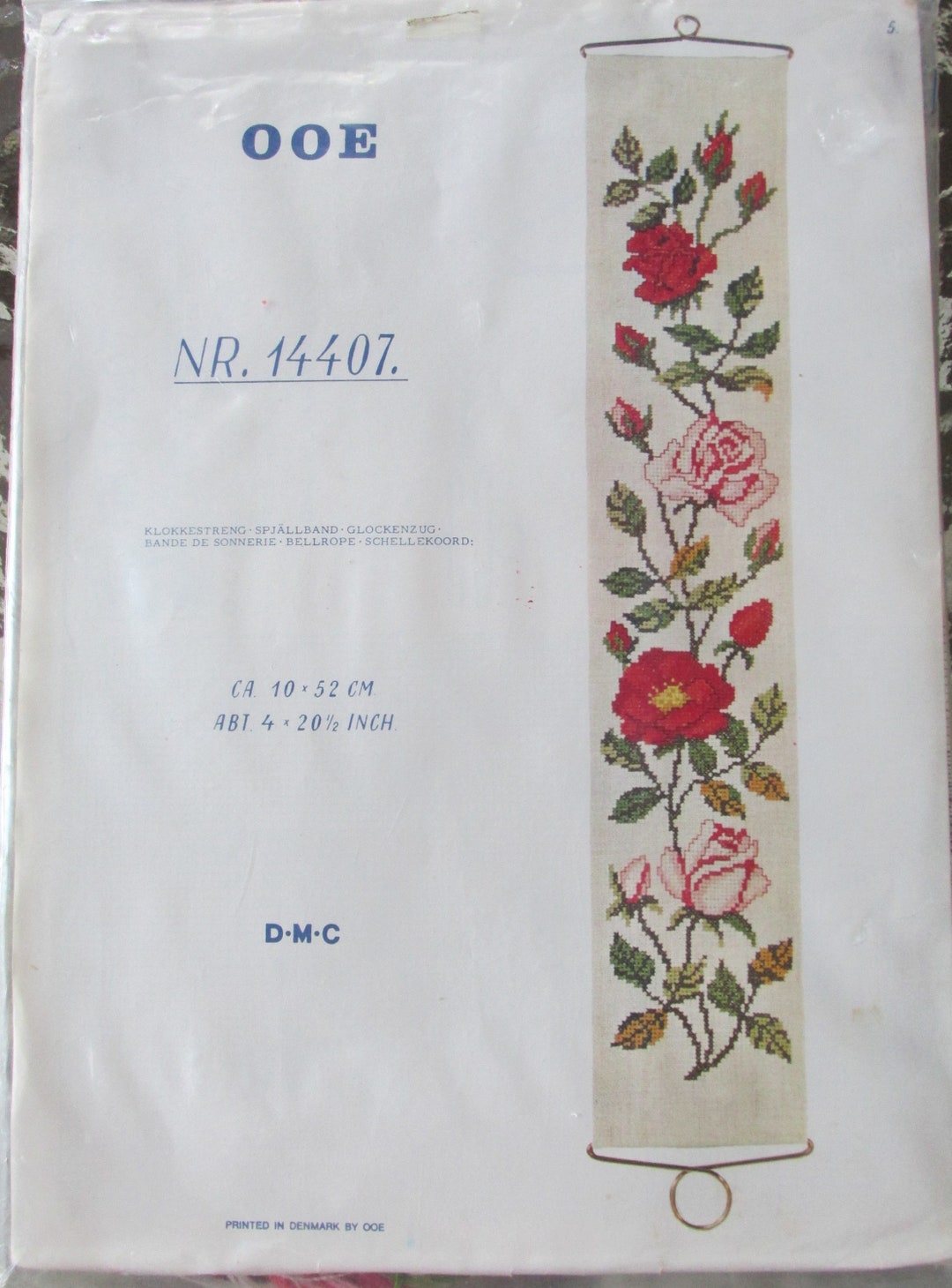 OOE Roses Bellpull Counted Cross Stitch Bell Pull Kit 4 Etsy