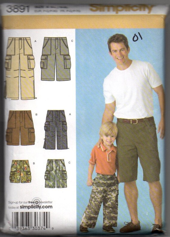 simplicity 3891 mens cargo pants