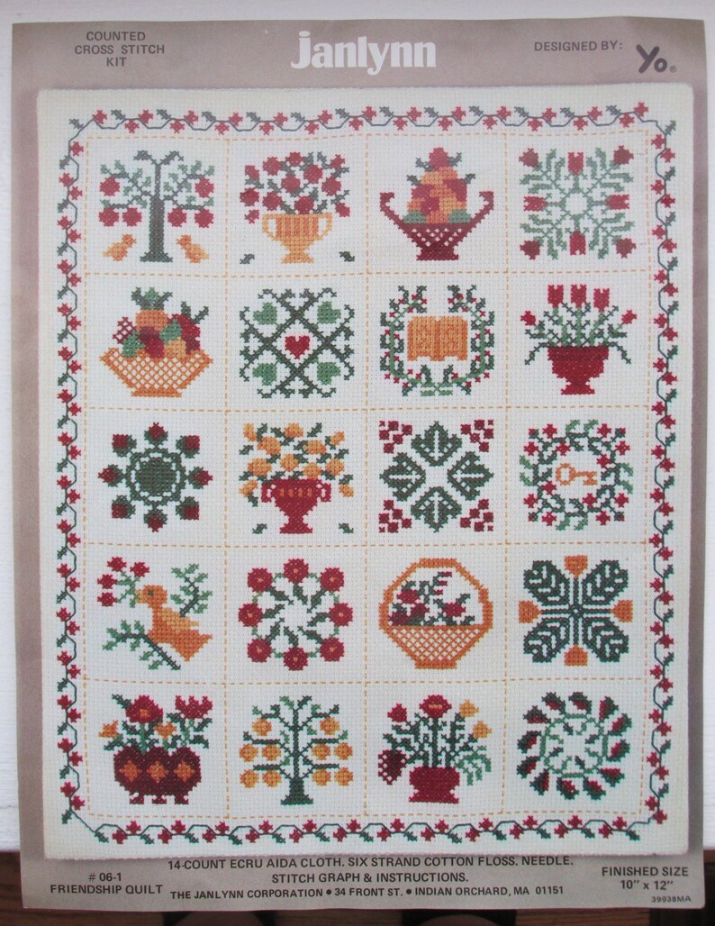 Janlynn FRIENDSHIP QUILT Sampler Counted Cross Stitch Kit Etsy