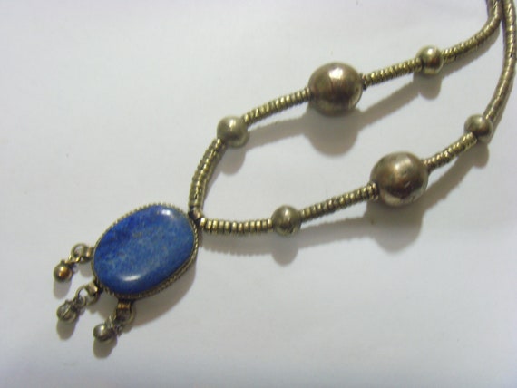 Turkmen tribal pendants lapis lazuli Wedding brid… - image 1