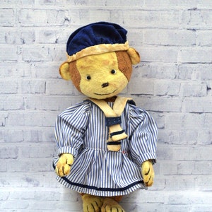 Interior decor, vintage plush monkey, original handmade gift.