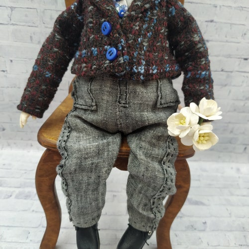 Interior shops decor - mouse gentleman interior toy original handmade gift.