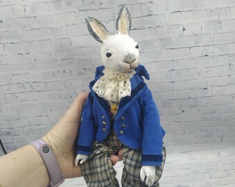 Interior collectible handmade rabbit, an original gift for any occasion.