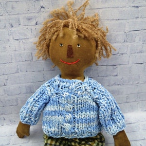 Primitive textile doll  Raggedy Ann boy original handmade gift