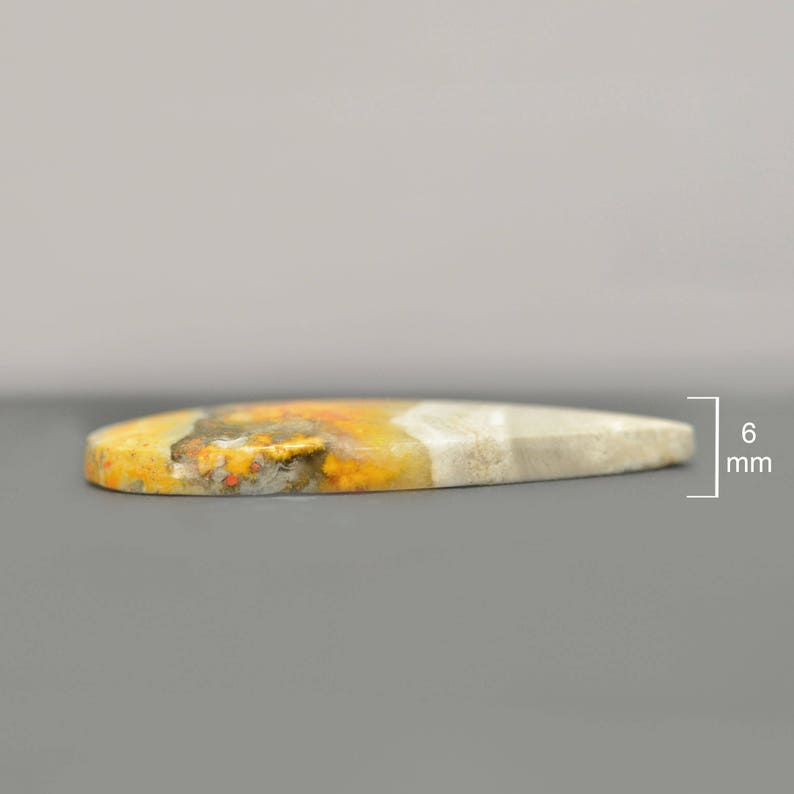 Pear Shape Stone SS-0885 Bumble Bee Jasper cabochons for Jewelry Making /& Wire Wrapping 48 x 21 mm