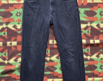 Vintage Lee Riders Washed Black Denim Pants 30x31