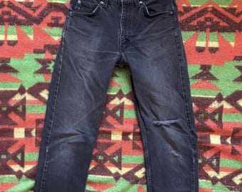 Vintage Levis Orange Tab Black Denim Pants 29x32