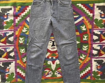 Vintage Lee Riders Washed Acid Grey Denim Pants 28x30