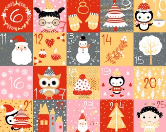 Printable advent calendar numbers, Digital Christmas countdown calendar, Cute diy Christmas advent calendar instant download December cards