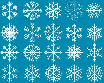 White snowflake clipart, Winter clip art, Christmas frozen snowflake