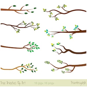 Tree branches clipart, Tree branch clip art, Bare branch clipart, Leaf branch clipart, Tree branch silhouette clipart, Autumn branch clipart