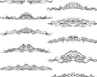 Flourish Clipart Borders, Swirl Clipart Wedding, Digital Frames and Borders, Text Divider Clipart, Wedding Clipart Frames, Diy Invitations