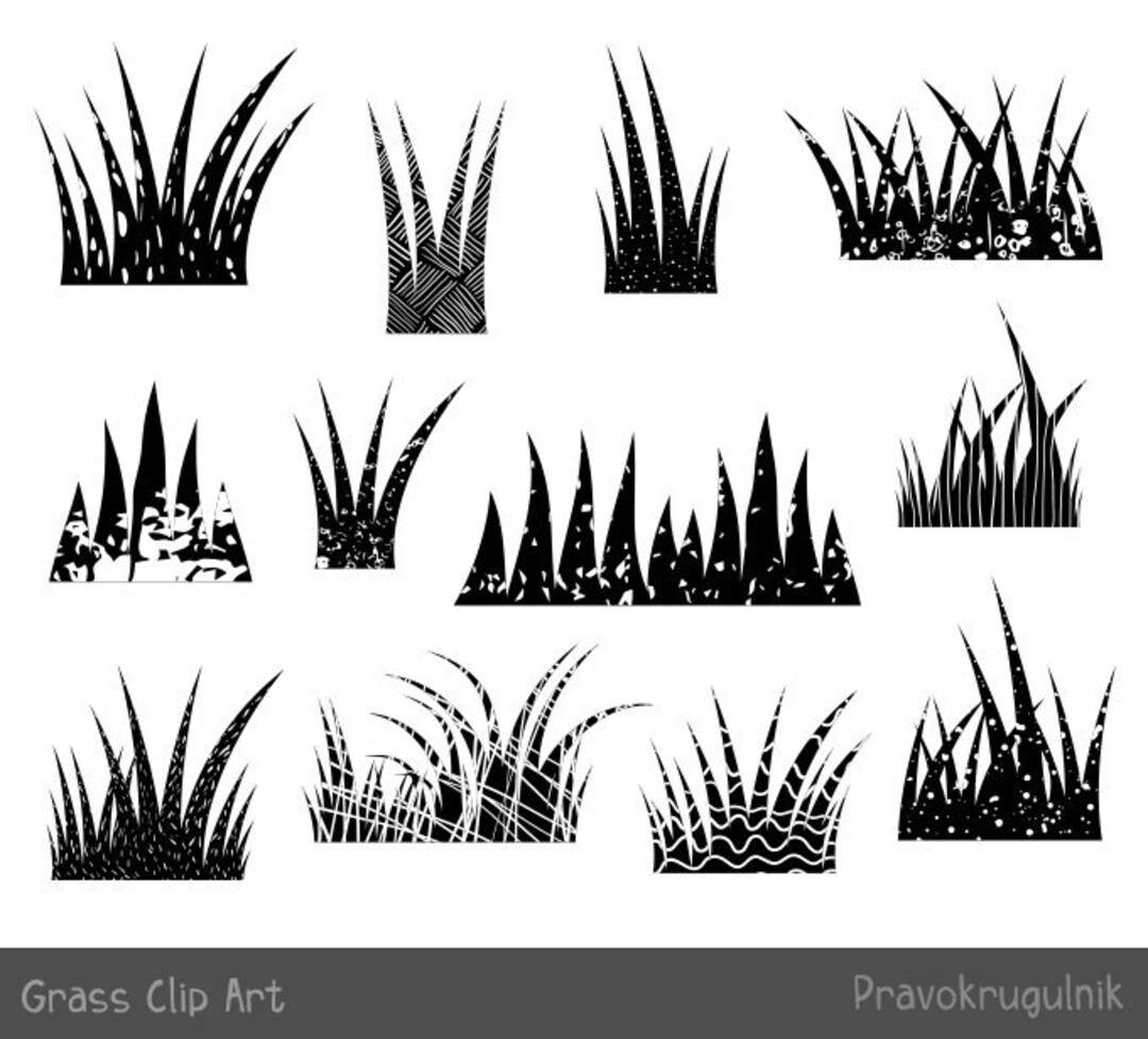 Black Grass Clipart Texture Grass Border Frame Easter Grass Etsy
