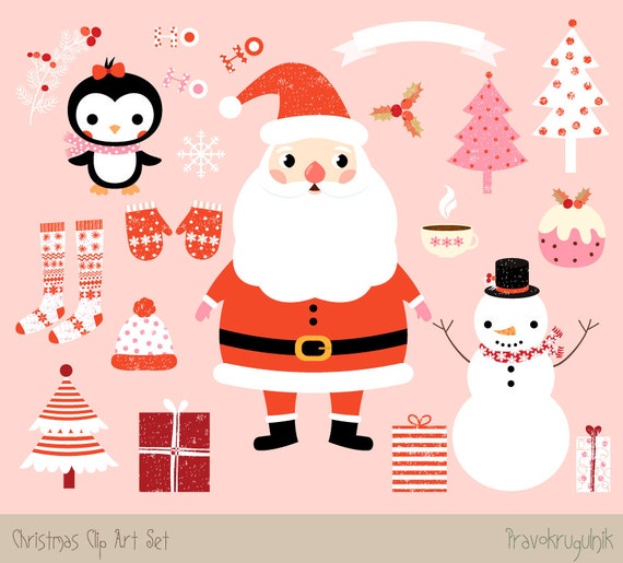 Immagini Natalizie Kawaii.Immagini Clipart Di Natale Di Kawaii Clipart Di Natale Carino Etsy