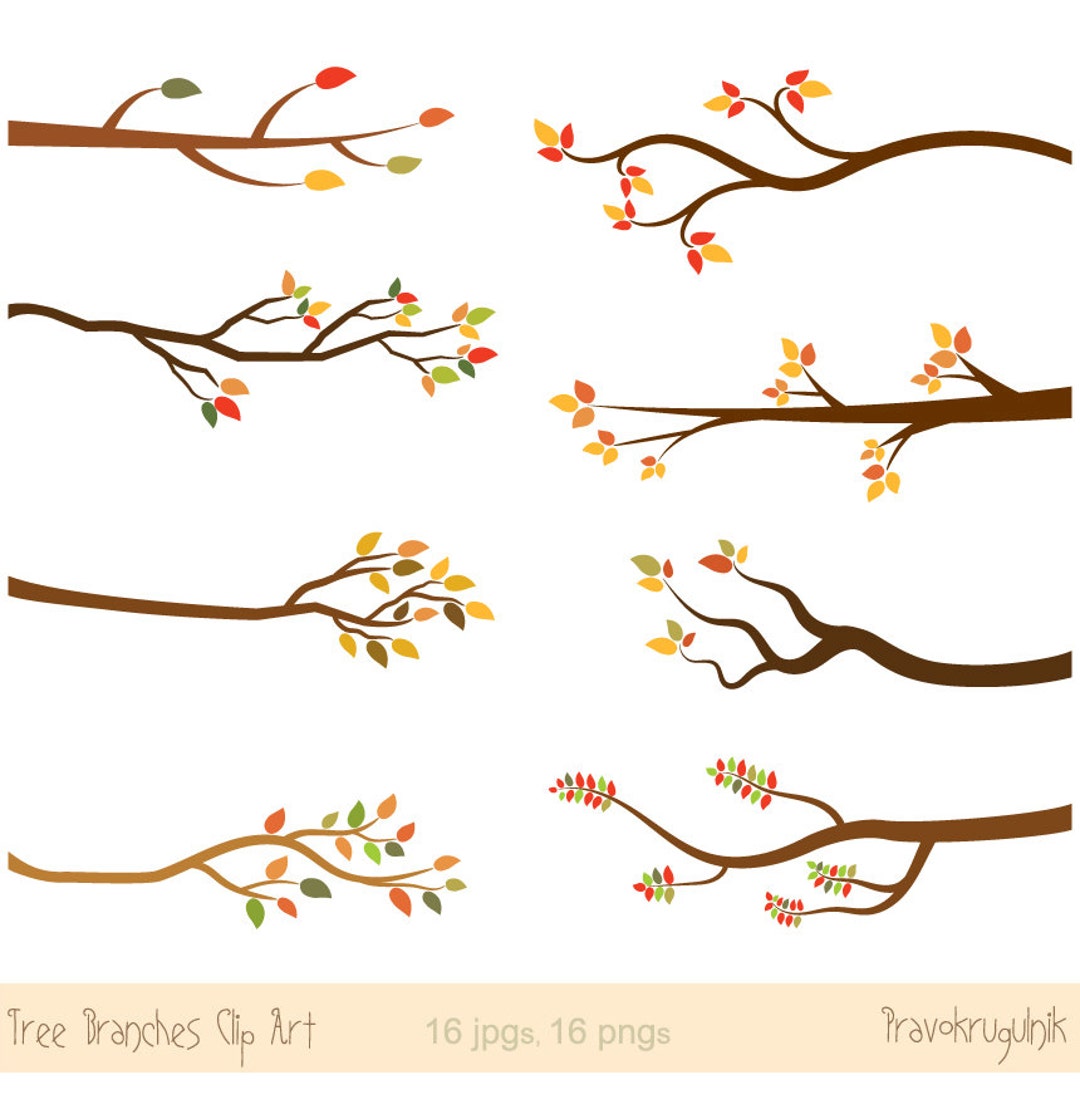 Fall Branches Clipart, Autumn Branch Clip Art, Tree Branch Clip Art