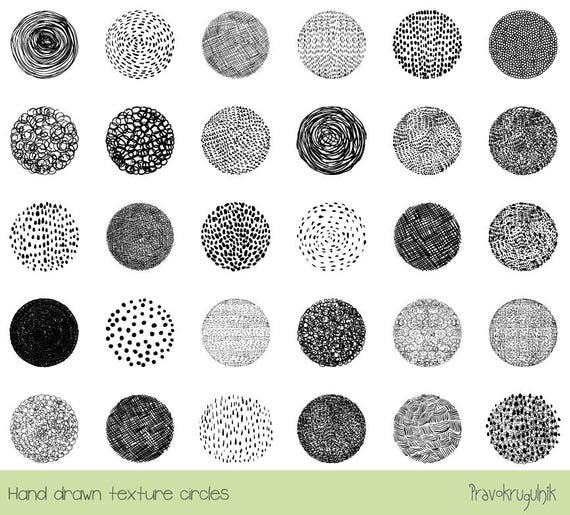 Struttura nera cerchio clipart, doodle disegnato cerchio clipart, tondo  sagomato schizzo clipart, grunge, scrapbooking, tag, etichette, inchiostro  a mano -  Italia