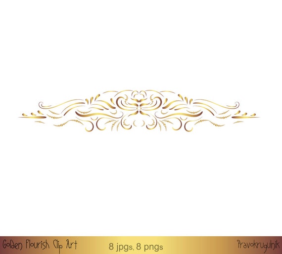 Gold Border Clipart, Gold Frame Clipart, Gold Clip Art Swirl , Flourish  Clipart Wedding, Invitation Caligraphy Designs, Gold Ornate Frame - Etsy