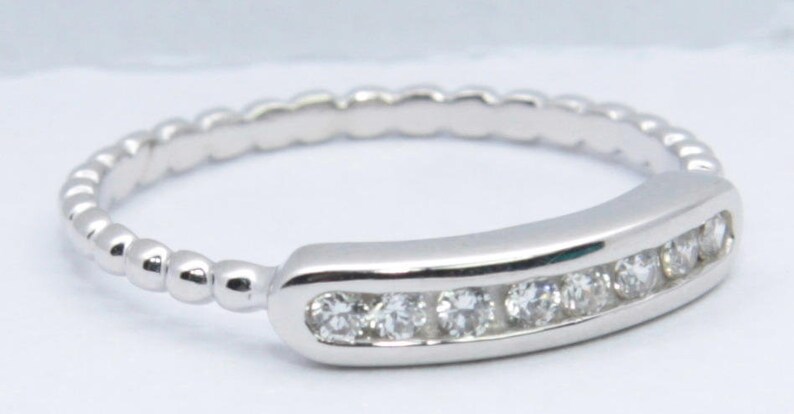 Bague En Argent Massif - Marque Esprit - Sertie De Zirconiums - Taille 53 - Occasion