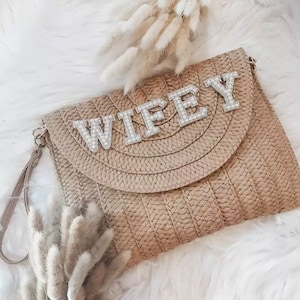 Wifey Jewelled Honeymoon just married Clutch Bag