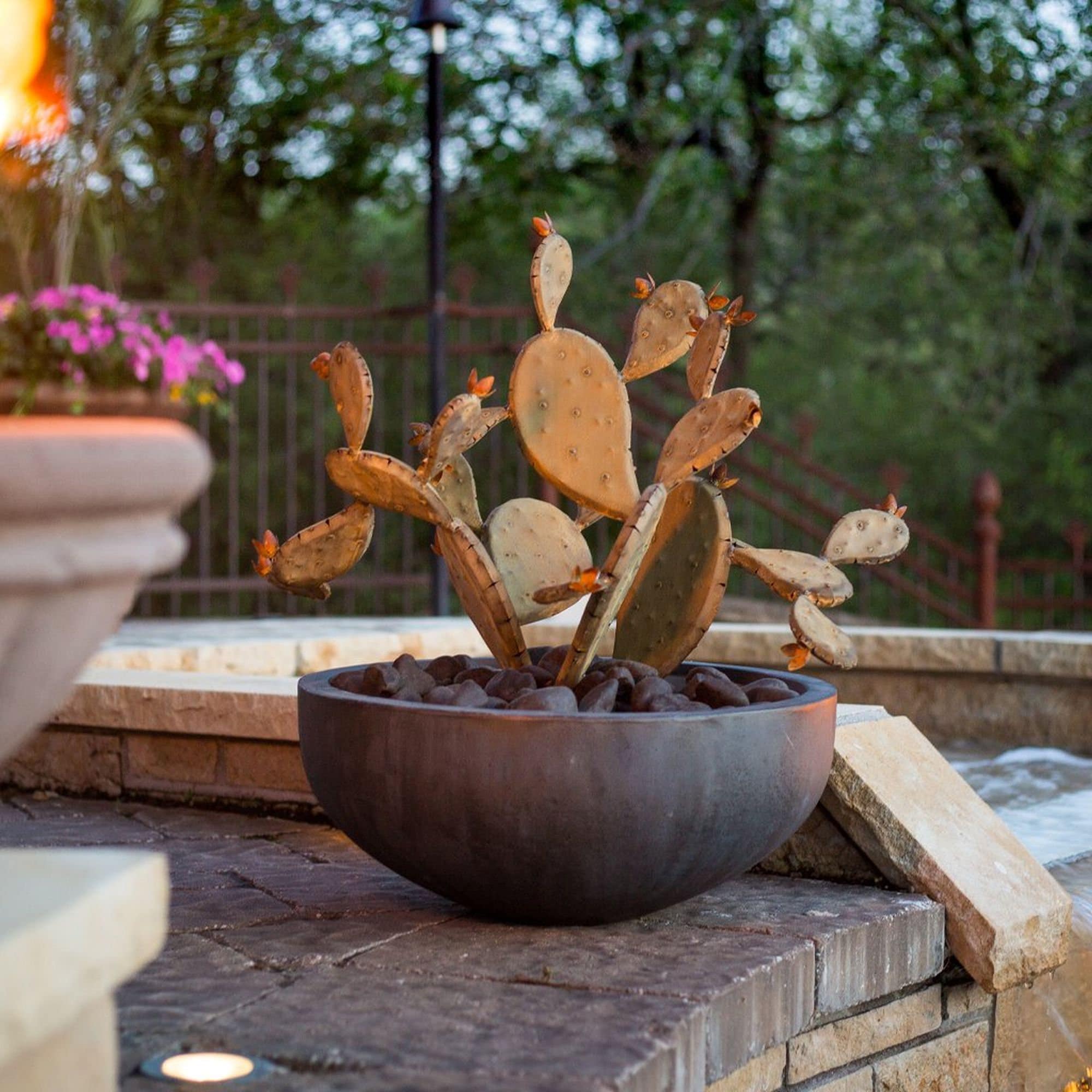Handcrafted Steel Prickly Pear Cactus Sculpture: Weather-resistant Yard Art  - Etsy