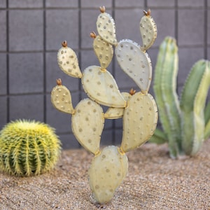 Prickly Pear Cactus Desert Landscaping, Zeroscaping, Xeriscape, Drought Resistant, No Maintenance, Yard Art, Sculpture- FREE Shipping