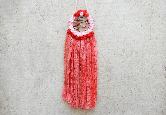 SALE Small Pink Flower Dreamcatcher Pink Dream Catcher Red Etsy Awesome Small Dream Catchers For Sale SALE Small Pink Flower Dreamcatcher Pink Dream Catcher Red Etsy Awesome Small Dream Catchers For Sale