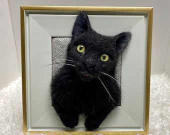 Made to Order - “a cat in a frame”. Please contact seller first for your custom order.