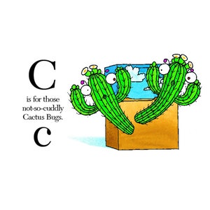 Inseto do cacto. Esta é a letra C do meu livro pop-up Alha Bugs. #Alhpa Bugs #David A Carter #Arte de berçário #Arte infantil #kidlit