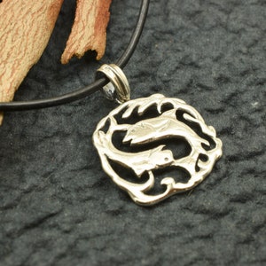 Silver Pisces zodiac necklace, sterling silver pisces pendant, astrological horoscope pendant rustic jewelry pisces sign unisex mentallion