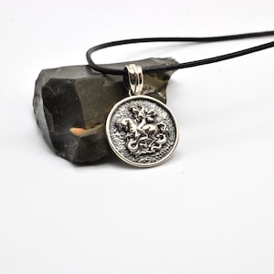 Pendentif St George en argent sterling Christian Saint médaille religieuse texture cadeau de protection pour les hommes ou les femmes