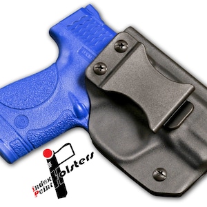 Kydex Holster for, Smith Wesson, M&P, Shield, Shield Plus, and Shield Performance Center, 2.0, Black IWB, Right Hand