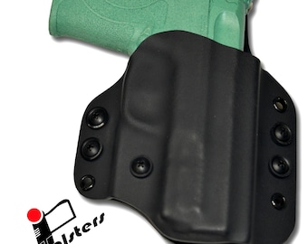 Kydex Holster: Smith & Wesson Shield 380EZ, Black, OWB, Right-Hand