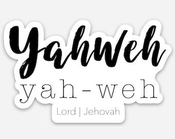 Names of God 3" Die Cut Sticker—Yahweh