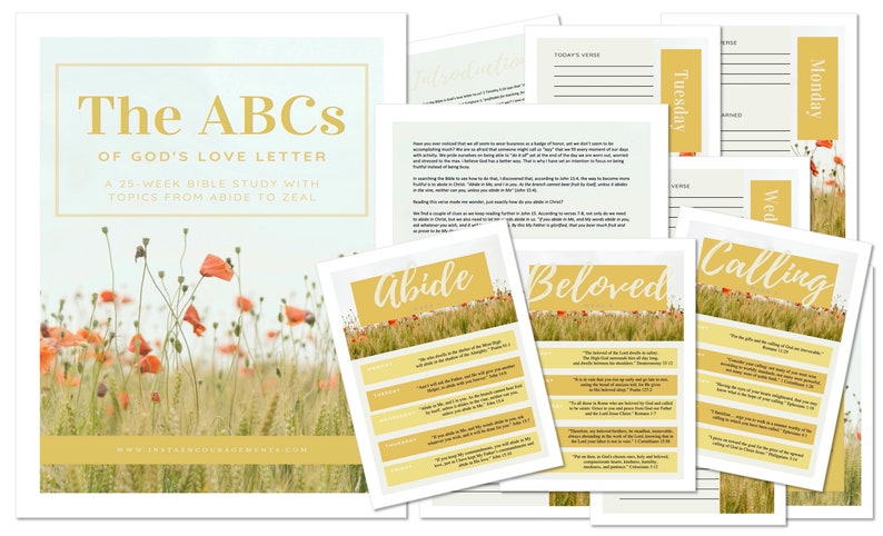 The Abcs of God's Love Letter Bible Study Ebook PDF - Etsy