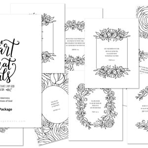 The Heart That Heals printable package10 Bible Verse Coloring Pages PDF download image 1