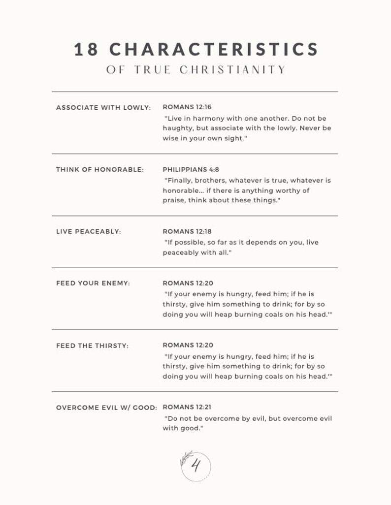 18 Characteristics of True Christianity Bible Study Guide PDF download printable image 5