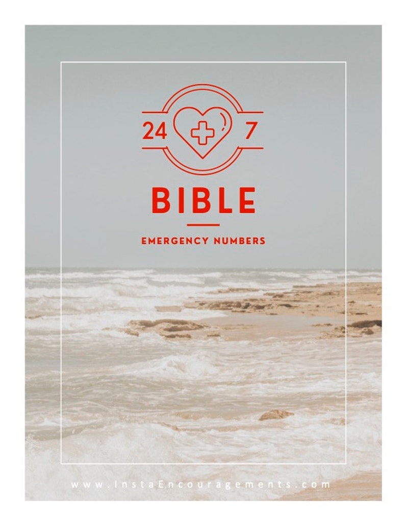 Bible Emergency Numbers Bible Study Guide eBook PDF download printable image 2