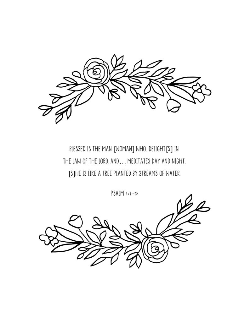 The Heart That Heals printable package10 Bible Verse Coloring Pages PDF download image 10