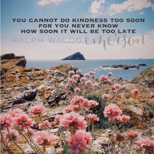 Kindness Quote by Ralph Waldo Emerson 5x5 Print