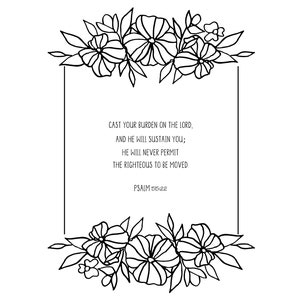 The Heart That Heals printable package10 Bible Verse Coloring Pages PDF download image 4