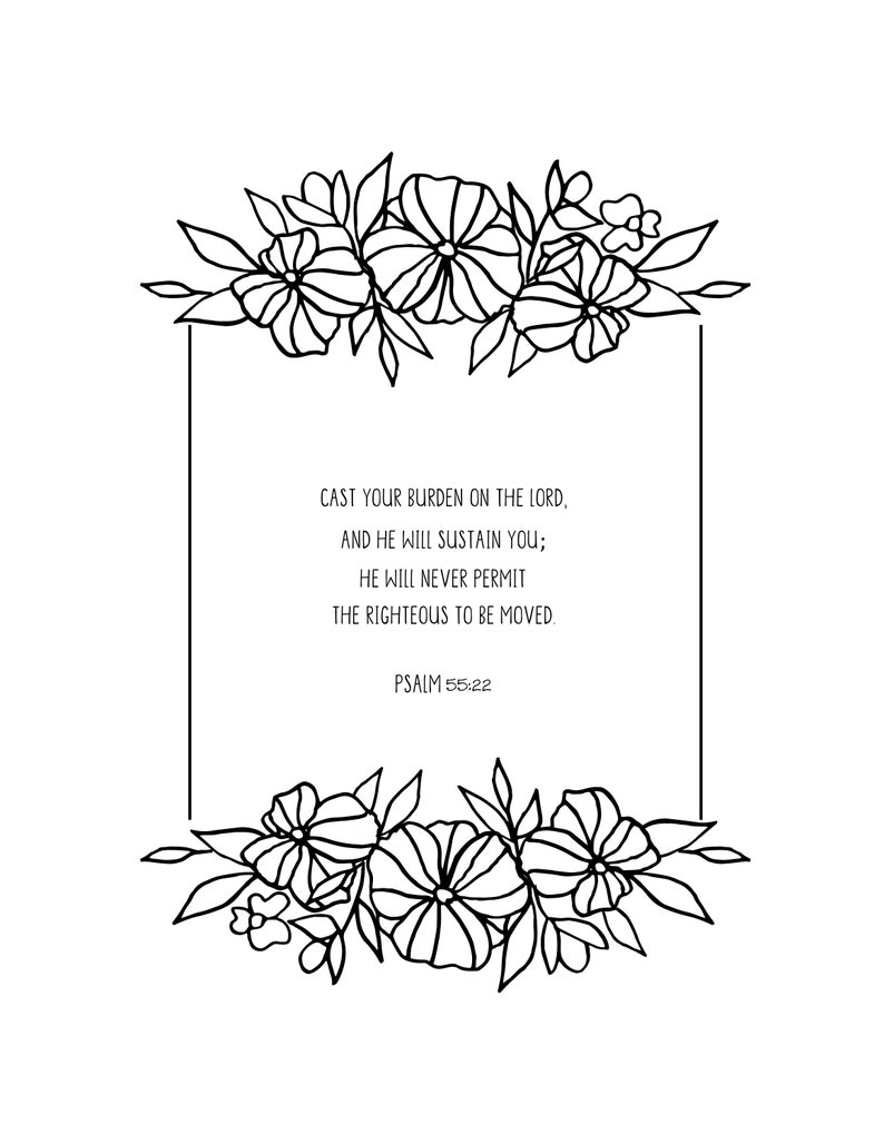 The Heart That Heals printable package10 Bible Verse Coloring Pages PDF download image 4