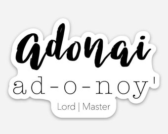 Names of God 3" Die Cut Sticker—Adonai