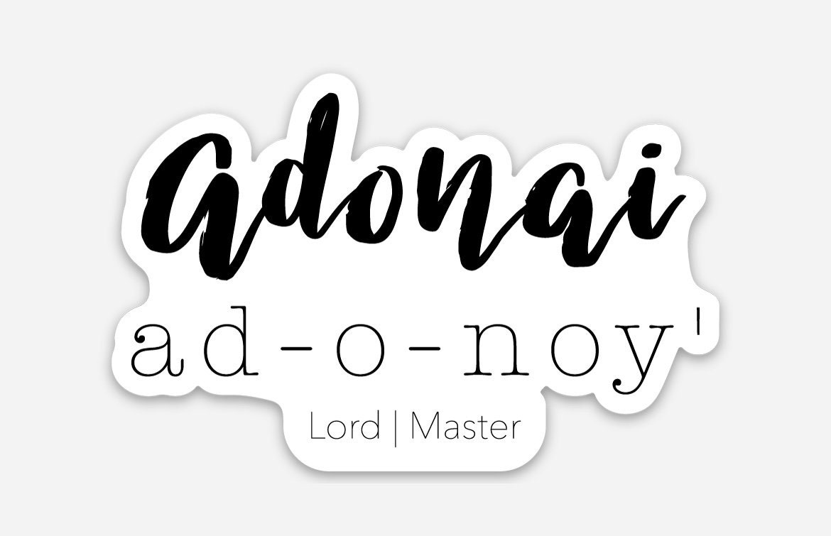 Names of God 3" Die Cut Sticker—Adonai